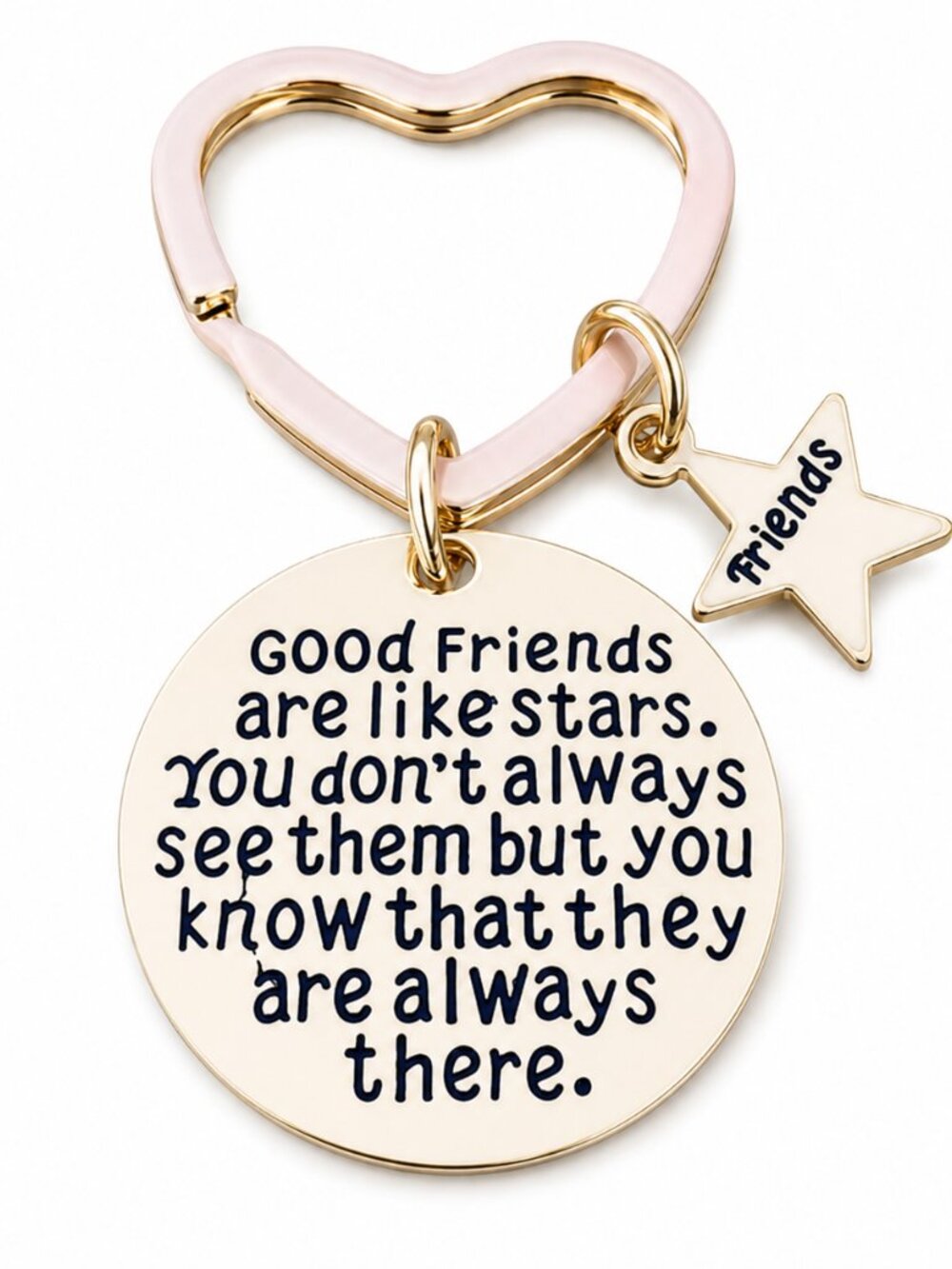 Best Friends Keychain-Rose Gold Good Friends Keychain- Friend Jewelry